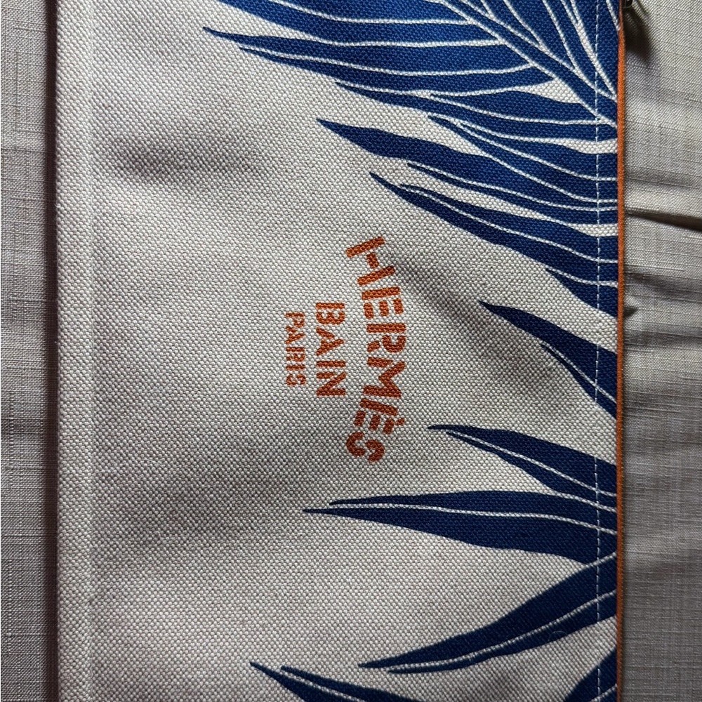 Hermes Blue and Orange jaguar toile pochette Bag - Picture 7 of 7
